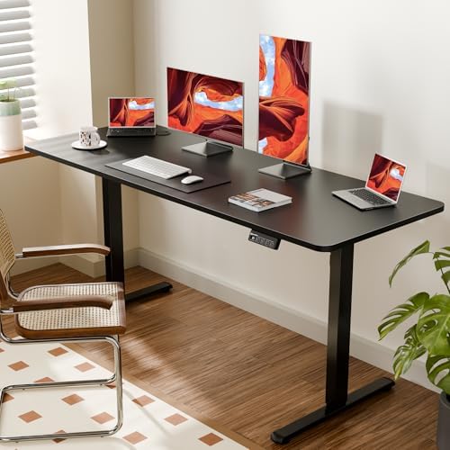 63"x24" Standing Desk, Height Adjustable Sit-Stand Home Office, Black - Image 2