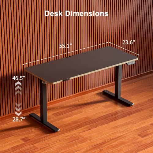 55 Inch Standing Desk with USB-C Port, Cable Management - Image 3