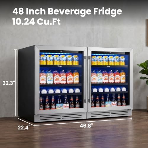 Yeego Beverage Refrigerator - 48 inch 360 Cans Beer Cooler with Glass Door - Image 2
