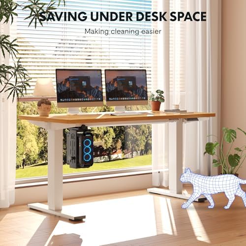 FLEXISPOT EN2 55"x28" Electric Standing Desk with PC Stand Bundle, Maple - Image 2