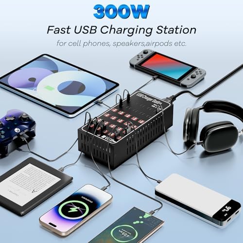 Charging Station for Multiple Devices, Vantacent89 Multiple Charger Station with Multiple Fast Charging 60 Ports - Image 2