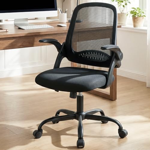 NEO CHAIR Office Computer Chair Ergonomic Mesh Back Flip-Up Arms, Black by NEOCHAIR