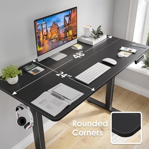 STARY Electric Standing Desk Adjustable Height Sit Stand Home Office Desk with Splice Board - Image 4