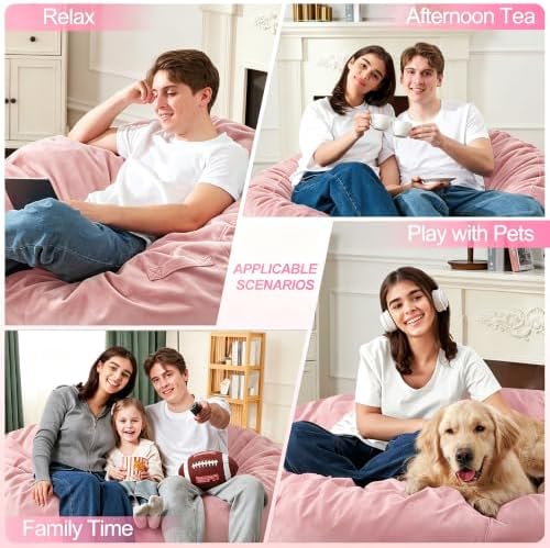 3FT Bean Bag Chairs for Adults,Beanbag Chair with Washable Cover - Image 5