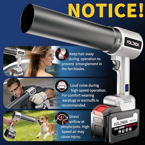 Cordless Handheld Car Dryer Blower, 1800G 335MPH Air Duster - Image 6