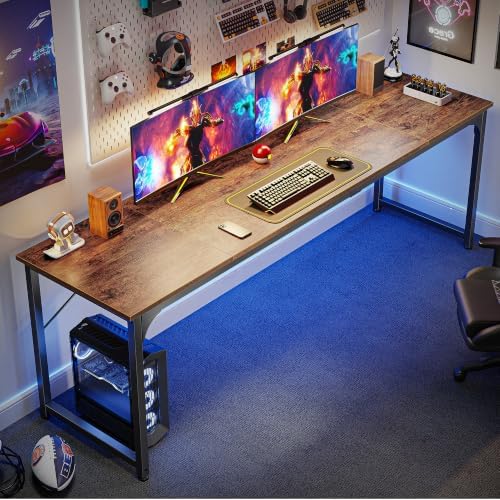 Huuger Computer Desk, 86.6 Inch Home Office Desk - Image 6