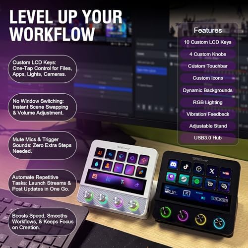 VSD N4 Pro Stream Controller Streaming Deck, Audio and Studio Controller - Image 3