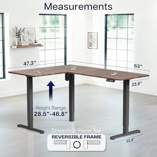 VIVO Rustic Vintage Brown 63 x 47 in Corner Standing Desk, DESK-E3CTN-47 - Image 5