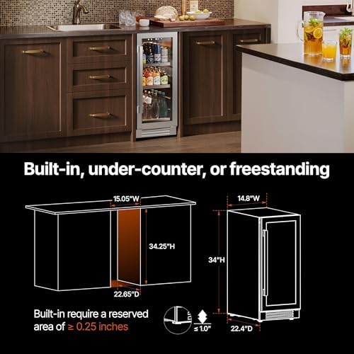 Ca'Lefort 15 inch Beverage Refrigerator, 100 Can Beverage Fridge - Image 5