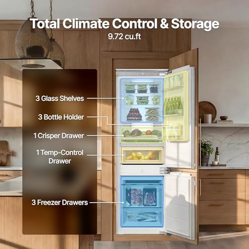 Ca'Lefort 22-Inch Panel Ready Refrigerator with Bottom Freezer, 9.7 cu.ft - Image 3