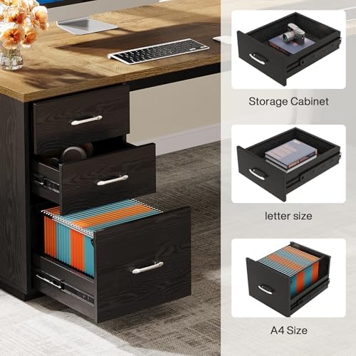 Tribesigns 85.8-Inch L-Shaped Executive Desk, Extra Large Home Office Desk - Image 5