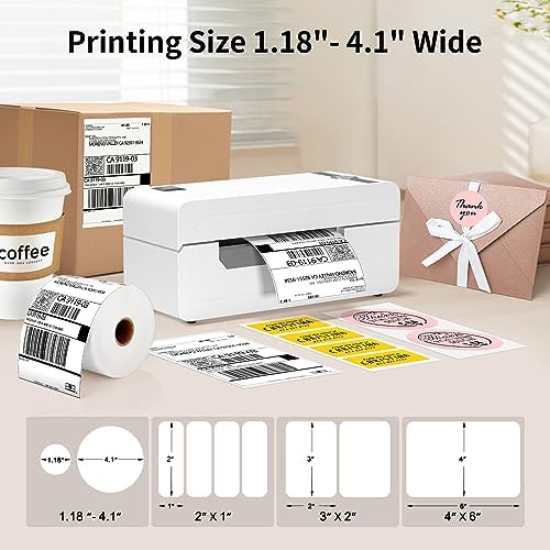 JADENS Bluetooth Thermal Label Printer, 4x6 Wireless Label Printer for Shipping Packages, Support Android, iOS, Mac OS, and Windows, Widely Used for Amazon, Ebay, Shopify, Etsy, USPS - Image 6