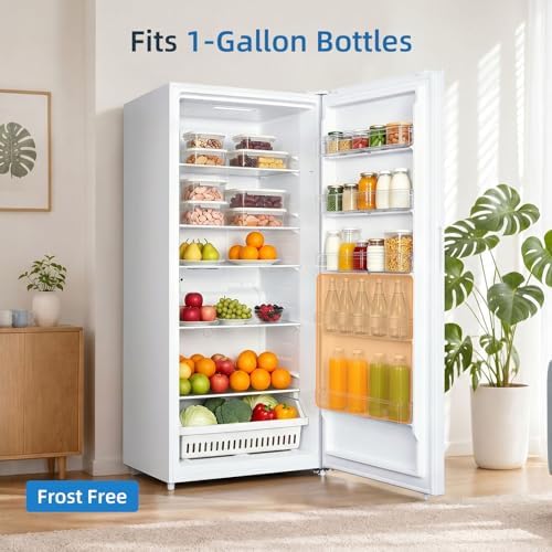 Antarctic Star 21.2 Cu.Ft Convertible Freezer Refrigerator,Upright fridge with powerful LED light，Reversible door for Kitchen,Dorm and Office,White - Image 7