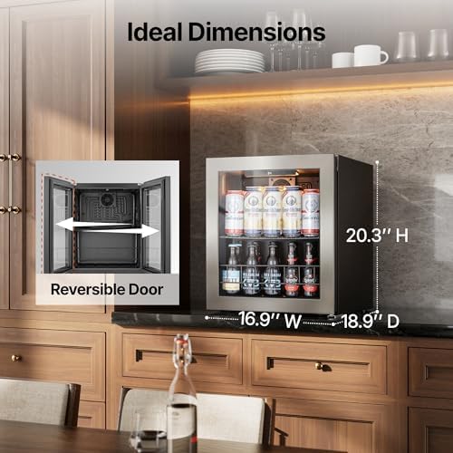 Ca'Lefort 65 Cans Mini Fridge, Beverage Refrigerator Cooler for Drink, Beer - Image 6