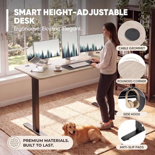 Furmax 55 Inches Electric Height Adjustable Standing Desk Home Office Desk - Image 4