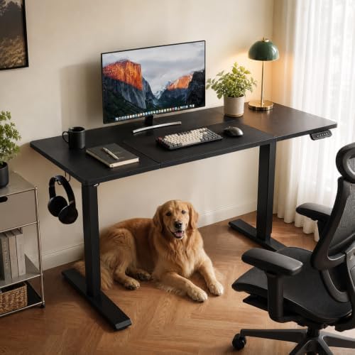 55 x 28Inch Electric Standing Desk, Height Adjustable Computer Desk - Image 2