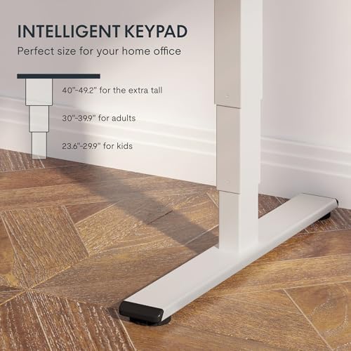FLEXISPOT E6 3-Stage Dual Motor Electric Standing Desk 55 x 28 Sit Stand Up Desk, Holds 220 lbs, Adjustable Height w/Memory Presets, One-Piece White Desktop & White Frame, Ships in 2 Boxes - Image 3