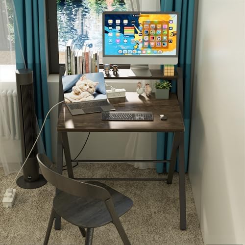GreenForest Folding Desk No Assembly, Sturdy Computer Desk for Small Spaces - Image 2