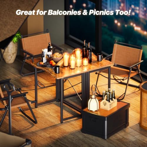 Huuger Folding Desk for Small Spaces, 23.6 Inch Foldable Computer Table - Image 6