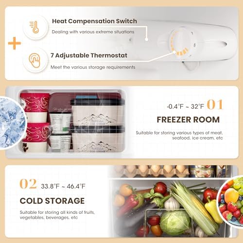 Manastin 3.6 Cu.Ft Refrigerator with Freezer for Kitchen Office, Black - Image 4
