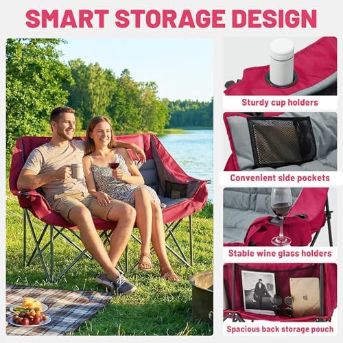 Youtanic Oversized Extra Large Double Padded Camping Chair up to 660lbs - Image 6