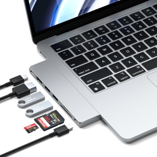 Satechi 7-in-1 USB-C Hub Pro Slim, 4K HDMI, USB 3.2 Gen 2, USB 4, Silver by Satechi