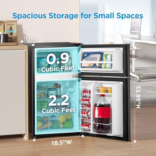 Midea 3.1 Cu.ft Mini Fridge with Freezer, Energy Star Certified, for Dorm - Image 2