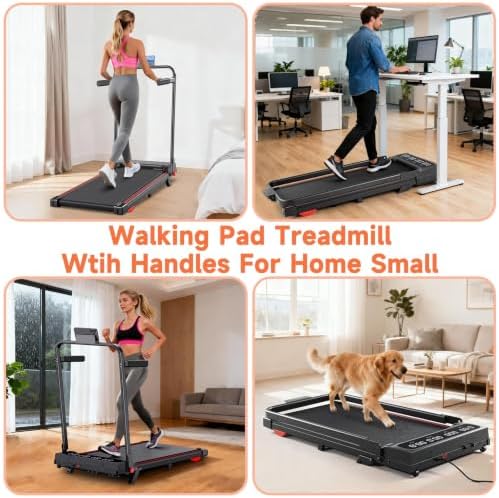 Walking Pad Treadmill for Home Small, 3-in-1 Walking Pad with Handle Bar, 9% Incline Under Desk Treadmill with 300lbs Capacity - Image 4