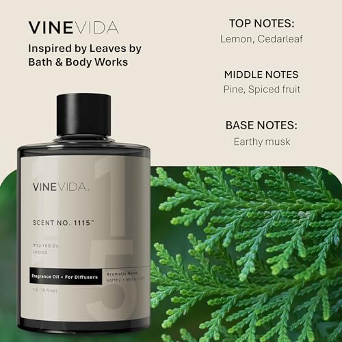 VINEVIDA [16 Fl Oz] Scent NO. 1115 Fragrance Oil for Cold Air Diffusers, Aromatic Notes of Earthy Musk Pine Lemon, Essential Oils for Diffuser Oil Refill & Air Freshener Room Spray - Image 2