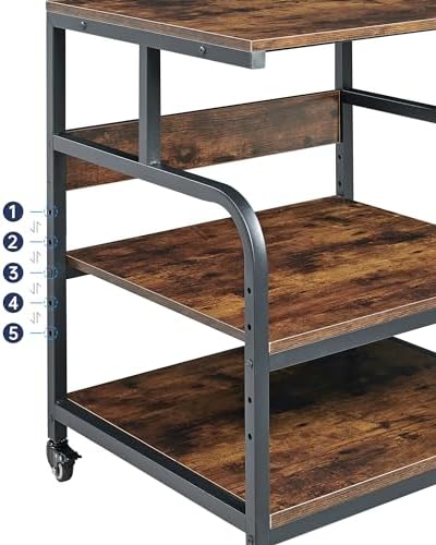 Fannova Extra Large 3D Printer Stand Table with Adjustable Storage Shelf - Image 4