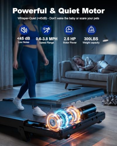 MJWW 6% Incline Walking Pad, Smart AI Under Desk Treadmill for Home - Image 4