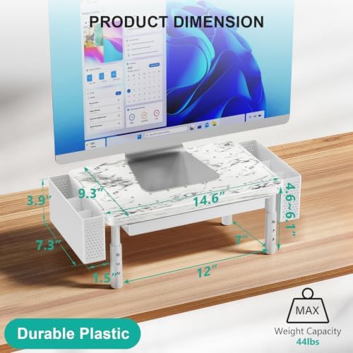 WALI Computer Monitor Stand with Storage and Pen Holder - Image 2