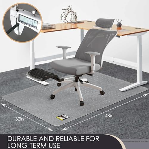 Kuyal Office Chair Mat for Carpet, Set of 2, Heavy Duty Computer Chair Mat - Image 4