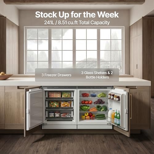 Ca'Lefort 48-Inch Panel Ready Refrigerator & Freezer Combo, 2 Units - Image 4