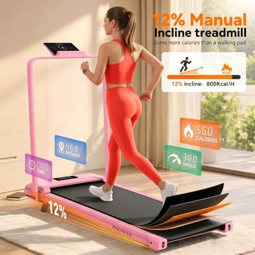 ANCHEER Walking Pad with Incline-Under Desk Treadmill for Home/Office - Image 2