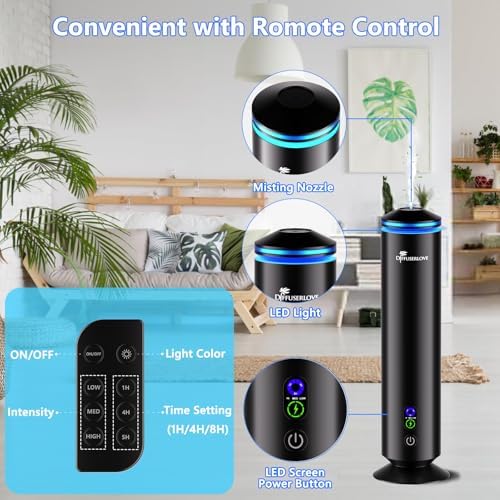 Diffuserlove Full Metal Body Waterless Scent Diffuser with 5 Hotel Scent Oils Hotel Diffuser Waterless Aromatherapy Essential Oil Diffuser UP to 1000 Sq Ft Coverage for Home Office - Image 3