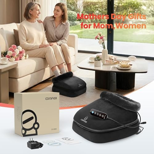 COMFIER Shiatsu Foot Massager with Heat, 2-in-1 Foot & Back Massager, 3 Massage Modes and 3 Intensities, Heated Foot Warmer, Feet Massager Machine for Home Office Use, Gift for Women and Men - Image 4