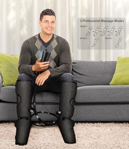 UMARMUNG Christmas Air Compression Leg Massager with Heat Gifts for Women, Men, Mom, Dad, Wife, Husband, Her, Him, Calf Foot Massage boots Gifts for Birthday, Mothers Day, Fathers Day, Valentine's Day - Image 4