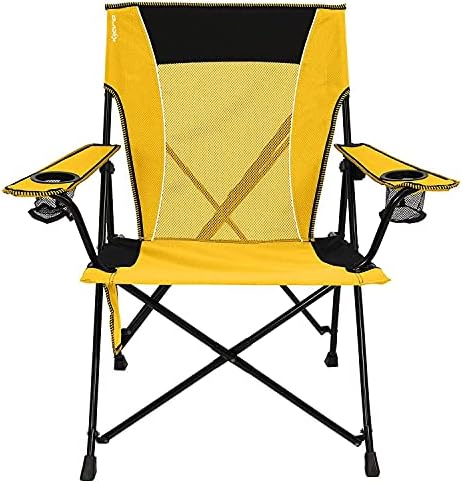 Kijaro Dual Lock Portable Camping Chairs - Versatile Outdoor Folding Sports & Lawn Chair - Locks Position Izamal Yellow by Kijaro