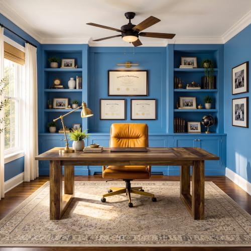 Tribesigns 63" Large Executive Desk for Home Office, Brown Rectangular - Image 7