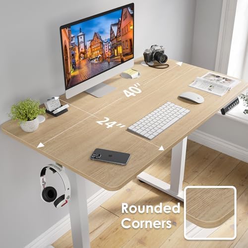 STARY Electric Standing Desk Adjustable Height Sit Stand Home Office Desk with Splice Board - Image 3