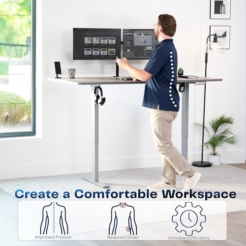VIVO Dark Gray 71 x 36 in Standing Desk, DESK-KIT-1G7G-36 - Image 4