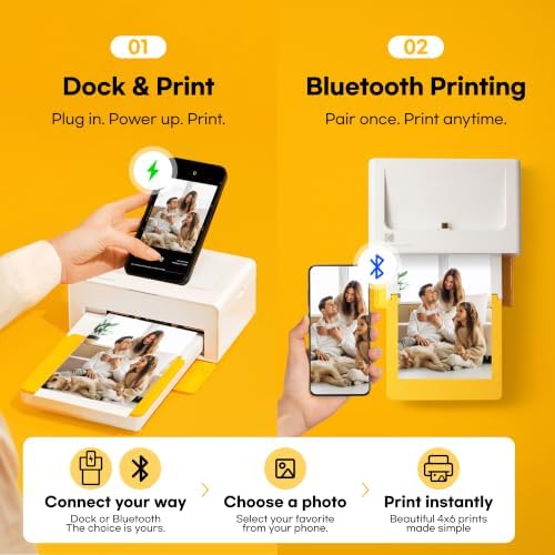 KODAK Dock Plus 4x6 Photo Printer, Smartphone Docking, 4PASS, 50 Sheets - Image 3