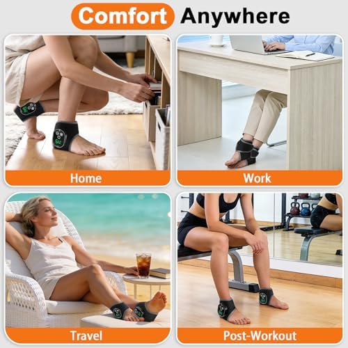 2PCS Cordless Foot and Ankle Massager with Heat, Ankle Heating Pads - Image 6