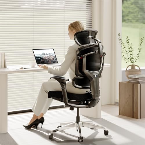 FLEXISPOT ErgoX PRO Premium Ergonomic Office Chair Soft Black by Unknown