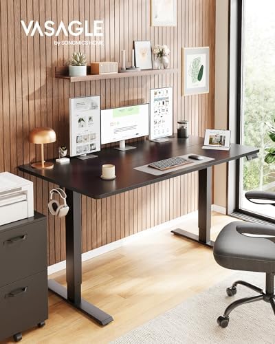 VASAGLE Electric Standing Desk, Height Adjustable, 55.1 x 27.6 Inches - Image 3