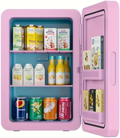 Kikihouse 22L/30Cans Mini Fridge for Bedroom, Portable Cooler & Warmer by Kikihouse
