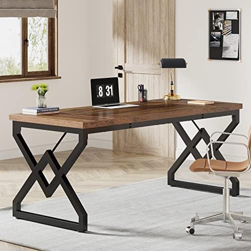 Tribesigns 63 inch Executive Desk, Industrial Computer Desk for Home Office by Tribesigns