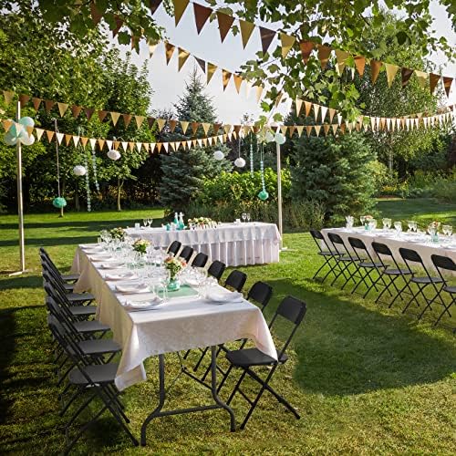 VINGLI 20 Pack Black Plastic Folding Chair, Indoor Outdoor Portable Stackable Commercial Seat with Steel Frame 350lb. Capacity for Events Office Wedding Party Picnic Kitchen Dining - Image 5