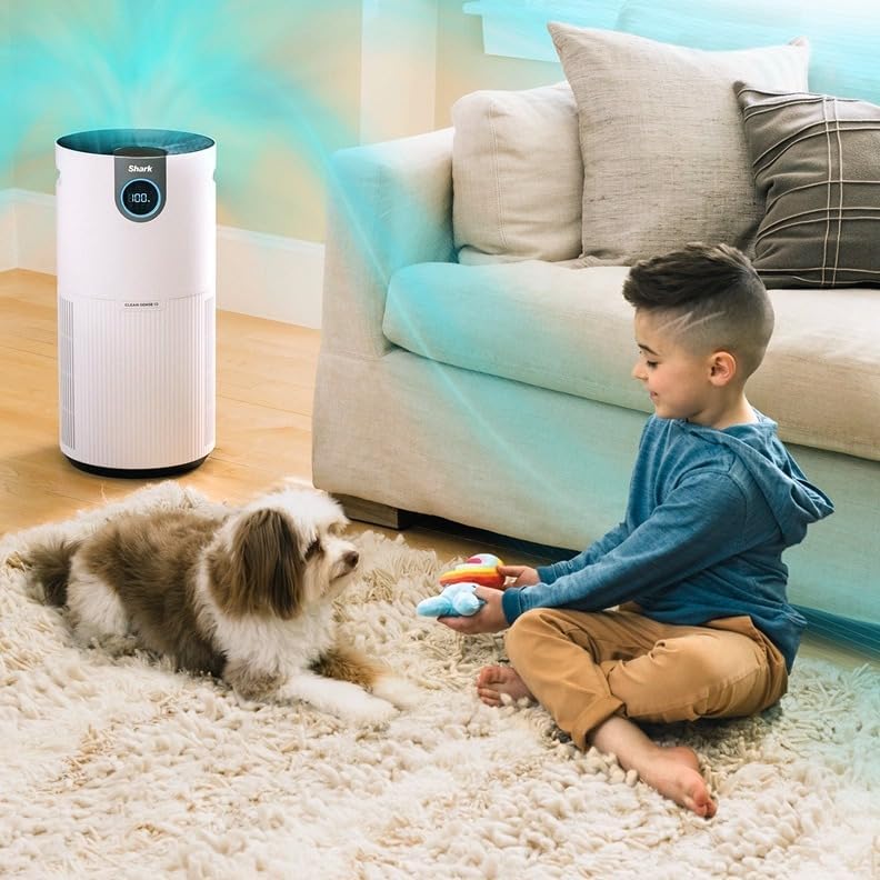 SHARK UA205 Nanoseal HEPA Air Purifier MAX with Clean Sense, Covers 1350 Sq Ft, XL Room, White (Renewed) - Image 3
